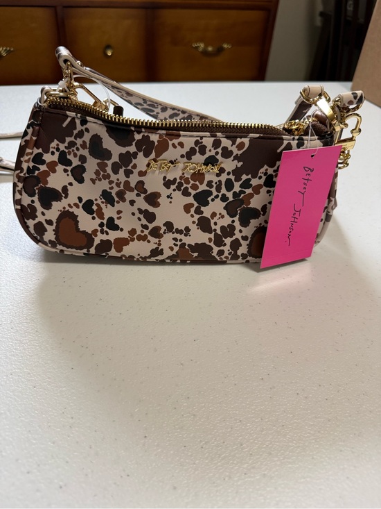 Betsey Johnson Handbags - Betsey Johnson Crossbody & Shoulder Bag Leopard Print w/ Horseshoe charm NWT